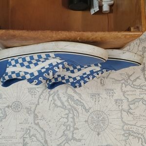 Size Men's 13 blue/white checkered Vans